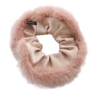 acca ファー シュシュ ヘアゴム ピンクベージュ /SR35