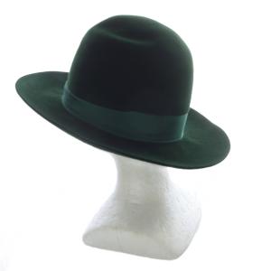 GUCCI タイガーモチーフ ラビットフェルトハット M57cm グリーン 444015