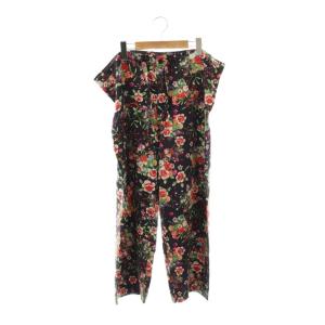 コムコム AD2020 テーパードパンツ 花柄 シルク S マルチカラー RG-P001