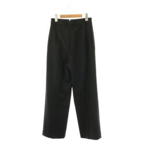 MUSE de Deuxieme Classe WOOL SERGEタックパンツ ストレート スラックス ウール 34 黒 ブラック /AT OS