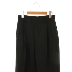 MUSE de Deuxieme Classe WOOL SERGEタックパンツ ストレート スラックス ウール 34 黒 ブラック /AT OS