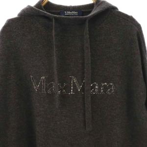 S Max Mara 24AW GORIZIA ウールカシミヤ ニットパーカ プルオーバー S グレー