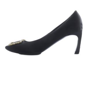 ROGER VIVIER スタークリスターバックル サテンパンプス 36.5 ブラック