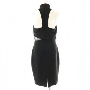 LAUREN RALPH LAUREN ノースリーブ ワンピース メッシュ 2 黒 /CX OS