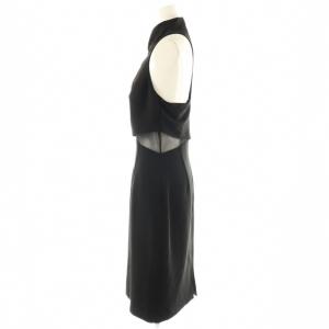 LAUREN RALPH LAUREN ノースリーブ ワンピース メッシュ 2 黒 /CX OS