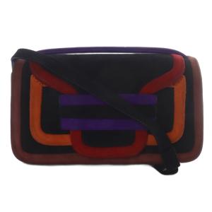 アルファ スエード ショルダーバッグ ブラック