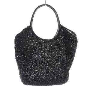 ワイヤーバッグ マチあり ハンドバッグ 黒 ブラック /SR