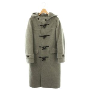 ウールメルトン ロングダッフルコート フード 34 グレー /ES OS