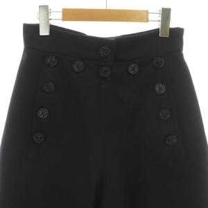 Chloe ウールコットンセーラーパンツ クロップド 36 ネイビー /HK OS SH