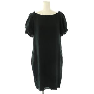 シルクミニワンピース 半袖 4 ネイビー /HK OS SH