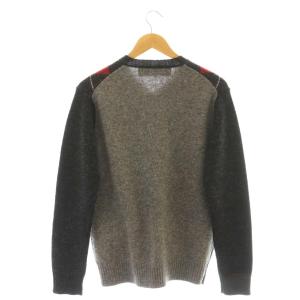 COMME des GARCONS HOMME アーガイル柄 Vネックニット セーター M グレー 赤 レッド /AT OS