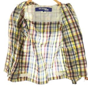 JUNYA WATANABE MAN コムデギャルソン WE-J054 AD2009 ナイロンジャケット マウンテンパーカー チェック柄 XS