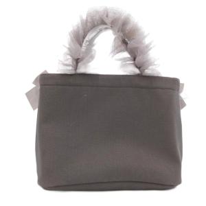 SNIDEL HOME × HELLO KITTY 25SS ハンドバッグ フリルハンドル ロゴ グレー /JS