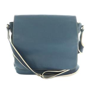 クロスボディ ショルダーバッグ レザー 青 F70555 /MI OS