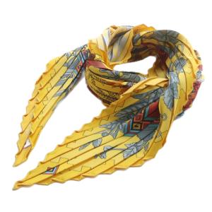 KYMBALA 古代ローマ プリーツカレ90 スカーフ オレンジ