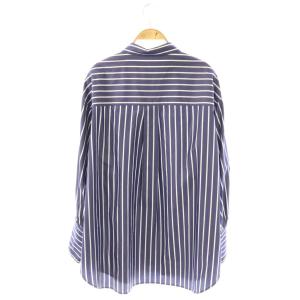 JOURNAL STANDARD コットンポリブロードターンナップカフシャツ ブラウス 長袖 前開き 紺 白 /NR OS