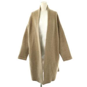 Pina Colada ニットコート アウター ノーカラー ウール S ベージュ /NR OS