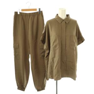 23SS ハーフスリーブブラウス ミリタリージョグパンツ2 F カーキ /DF OS