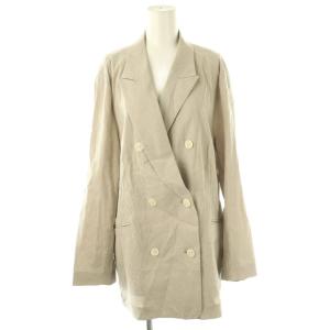 25SS リネンレーヨンストレッチ ダブル ジャケット テーラードジャケット 50 グレー /DF OS