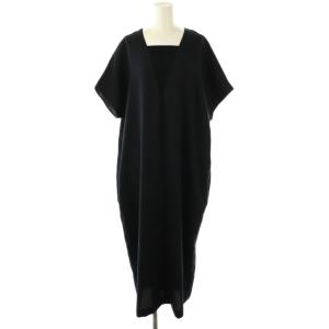 24SS FluidBackSatin レイヤードデザインワンピース マキシ ロング フレンチスリーブ