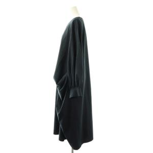 23区 24AW TWマットクロス ワンピース マキシ ロング 長袖 50 紺 ネイビー /AT OS