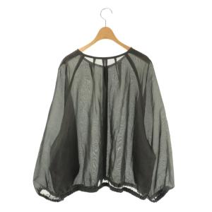 UNTITLED シアーブルゾン ノーカラー シースルー 50 グレー /AT OS