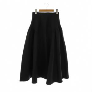マトラッセフレアスカート ロング F ブラック /DF OS