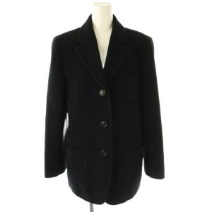 アンゴラ ウール混 ショートコート 42 ブラック