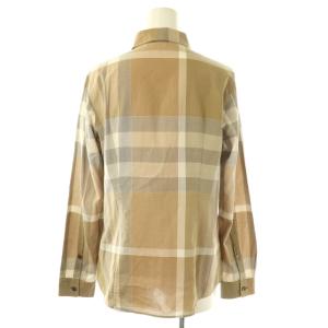 BURBERRY LONDON チェック 長袖シャツ コットン 38 ベージュ /DF OS
