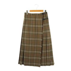 ノバチェック ラップスカート プリーツ 38 グレー