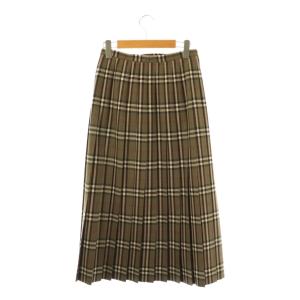 burberrys ノバチェック ラップスカート プリーツ 38 グレー