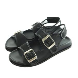 チュールダブルベルトサンダル バックル 37 24.0cm 黒 /MI OS