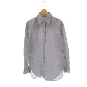 Ivy style シャツ ストライプ 長袖 ネイビー /HK OS