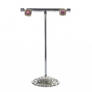 VENDOME AOYAMA ガーネット ダイヤモンド ピアス K18YG イエローゴールド