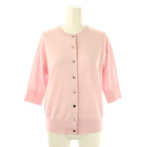 24SS LEVITA クルーカーディガン 七分袖 ピンク /DO OS
