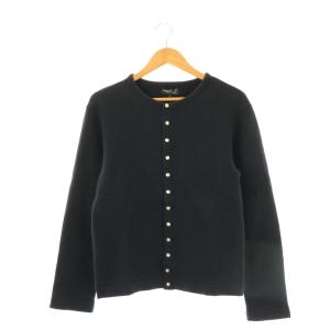 プレッション カーディガン クルーネック 裏起毛 1 紺 ネイビー /AT OS