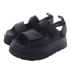 GoldenGlow サンダル ストラップ ロゴ 24cm 黒 ブラック /SR