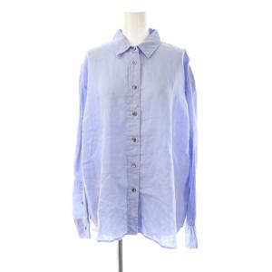 25SS ウォッシャブル リネン2WAY シャツ 長袖 ライトブルー /DF OS
