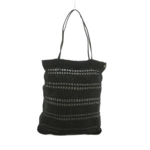 METALLIC MACRAME トートバッグ 黒 /MI OS