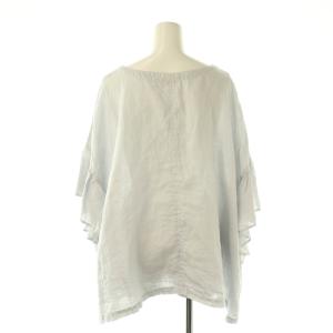 nest Robe 23SS リネンラッフル袖Tブラウス F ライトグレー /DO OS