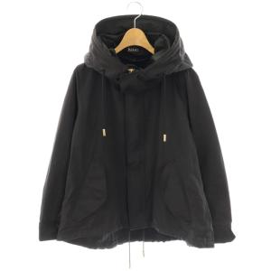 ショートモッズコート ジップアップ スナップボタン 38 黒 /NR OS