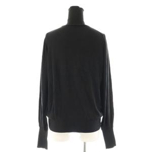 CELERI シルク混 タートルネック ニット セーター 長袖 黒 /NR OS