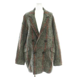 ウールブークレジャージー オーバージャケット テーラード チェック 36 マルチカラー /DF OS