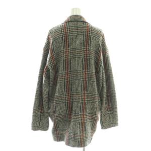MACPHEE ウールブークレジャージー オーバージャケット テーラード チェック 36 マルチカラー /DF OS