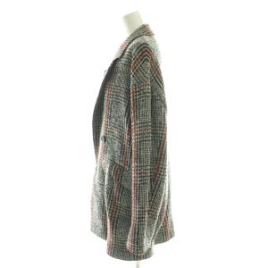 MACPHEE ウールブークレジャージー オーバージャケット テーラード チェック 36 マルチカラー /DF OS