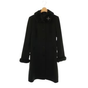 カシミヤ ステンカラーコート 0 ブラック /ES OS
