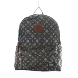 デイリー リュックサック デイパック 総柄 ナイロン 茶色 ブラウン /RI OS