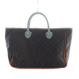 russet トートバッグ ハンド TIDY 総柄 ナイロン ニューダークブラウン 茶色 水色 /RI OS