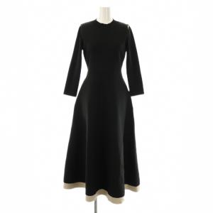 23AW 美香さんコラボ ショルダースリットレディワンピース 長袖 ロング 2 黒 /NR OS