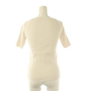 Apuweiser-riche 23AW ラグランビジュー刺繍ニット セーター 半袖 2 オフホワイト /ES OS
